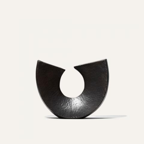 vintage flower vase black