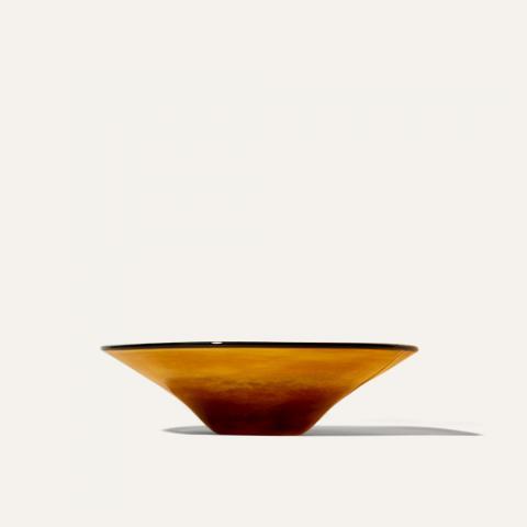 glass yellow bowl S