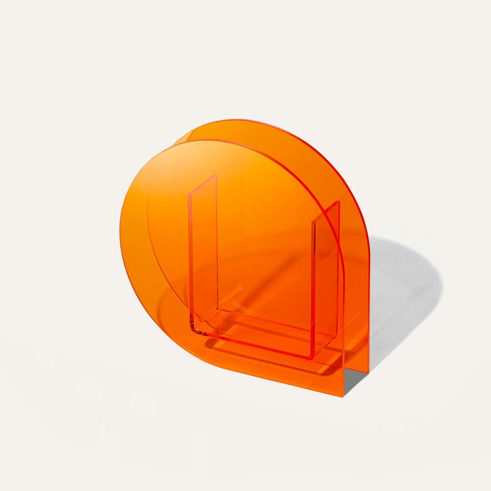 acrylic water drop vase orange