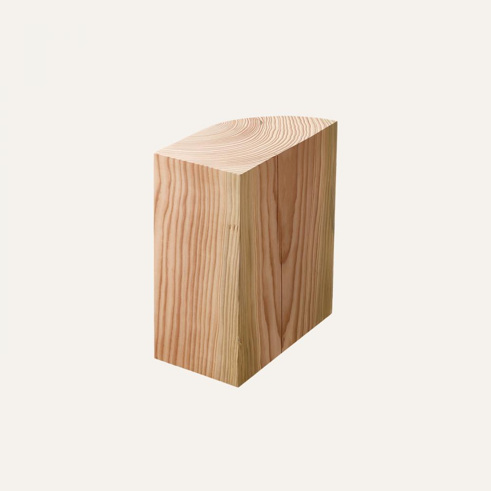 wood curve stool