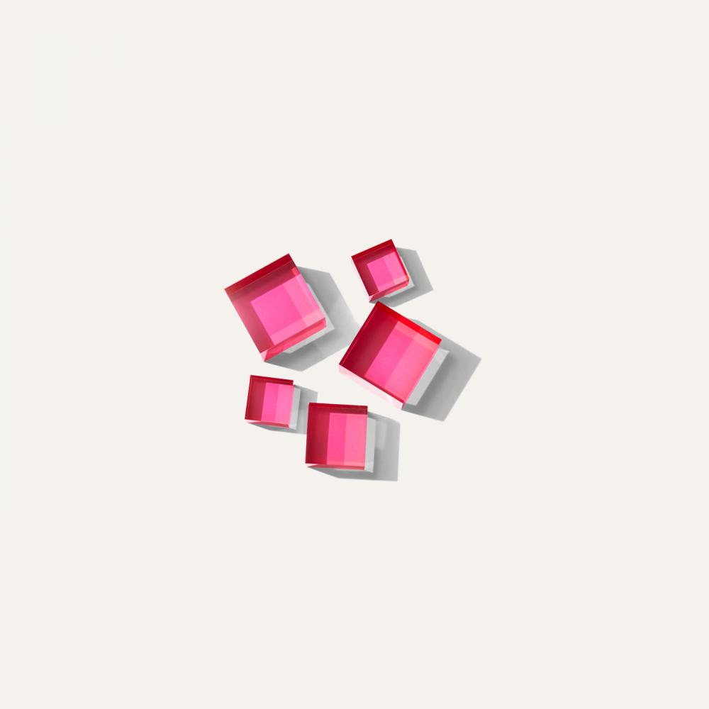 Acryl pink cube set