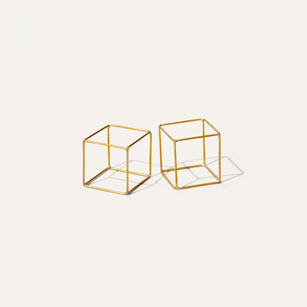 brass cube small
