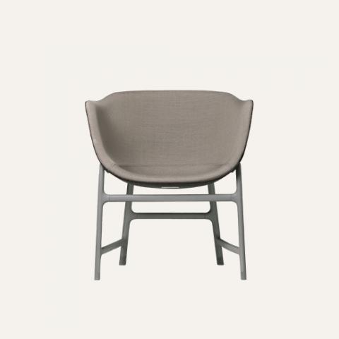 leather piping lounge chair -souko