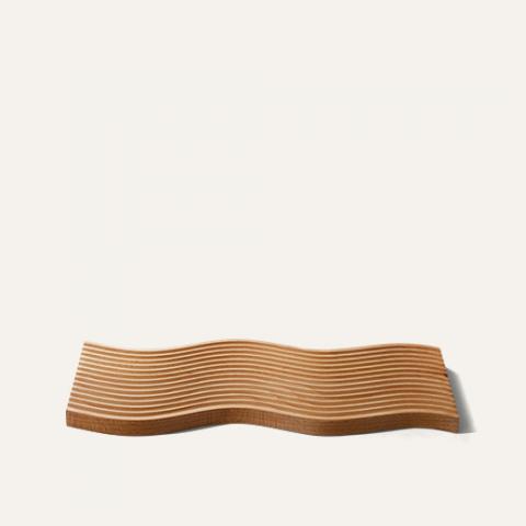 wave wood tray