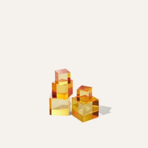 Acryl orange cube set