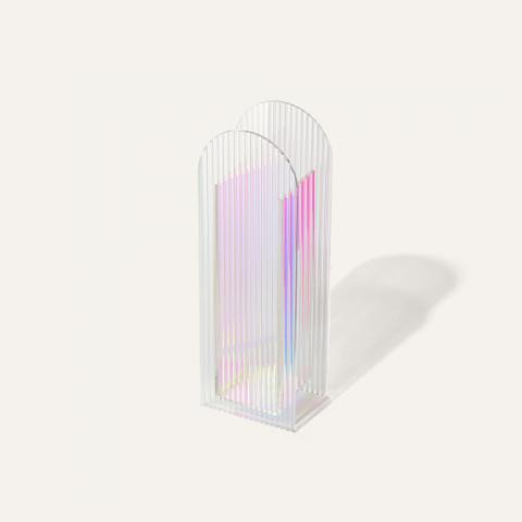 Acrylic geometric vase aurora