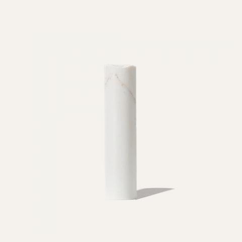 white marble cylinder vase M