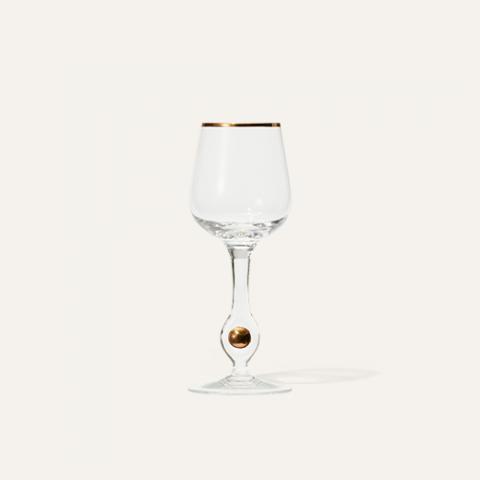 vintage wine glass gold