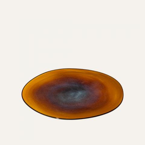 glass yellow plate M