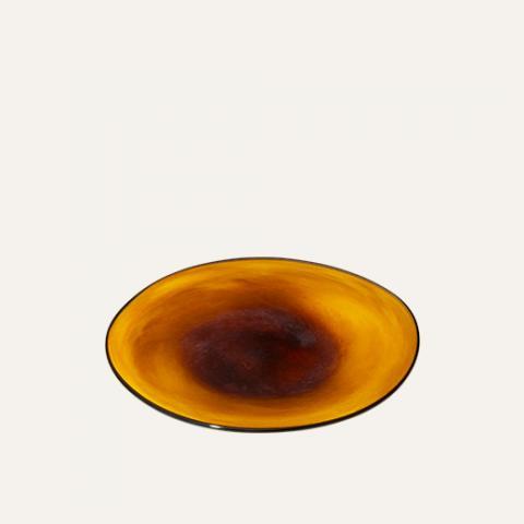 glass yellow plate S