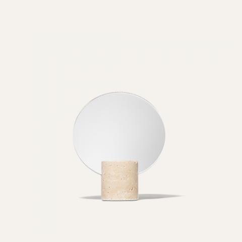 travertine table mirror