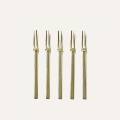 small brass fork