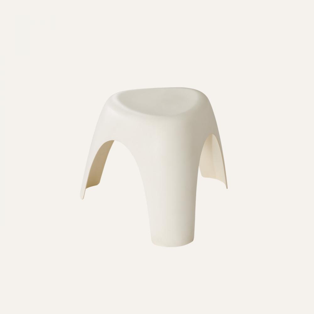 elephant stool white