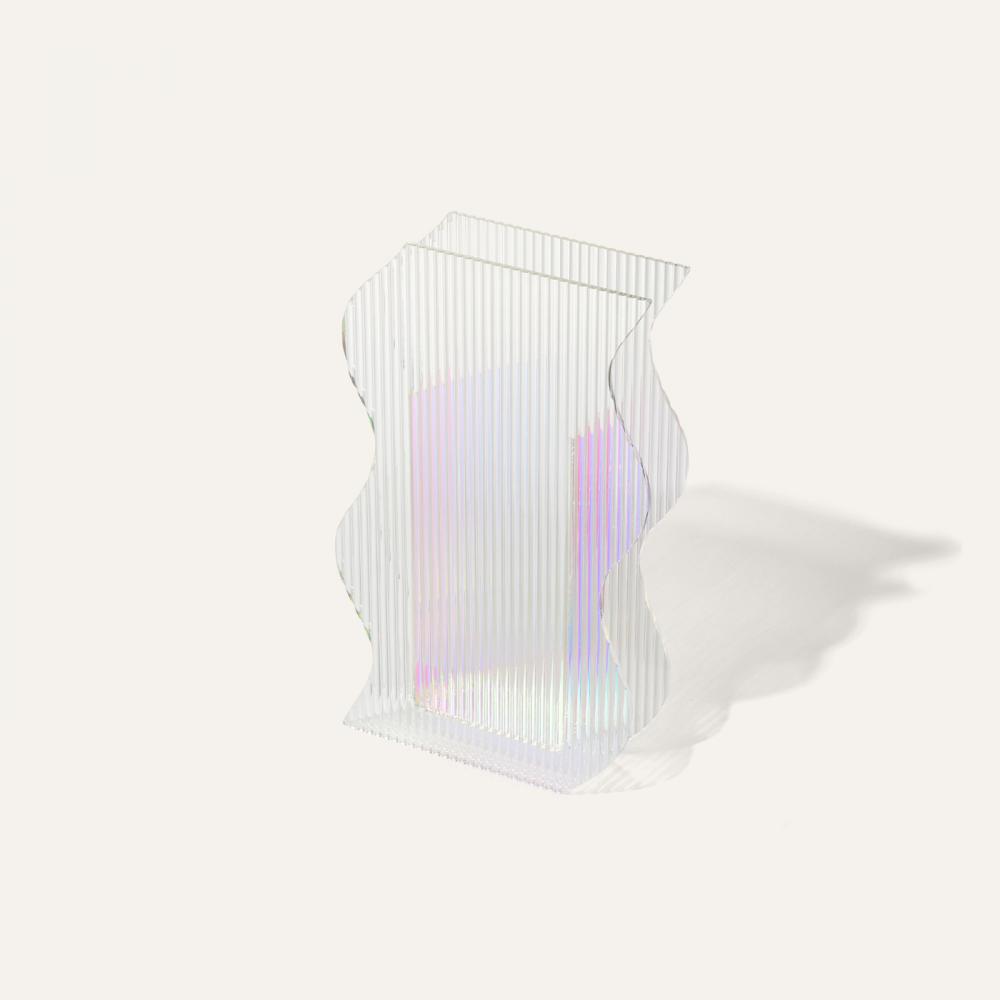 Acrylic wave vase aurora