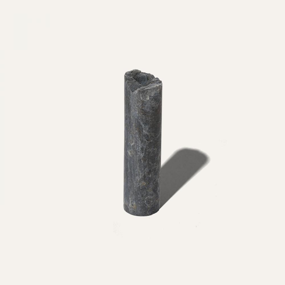 black marble cylinder vase M
