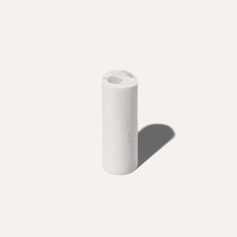 white marble cylinder vase S