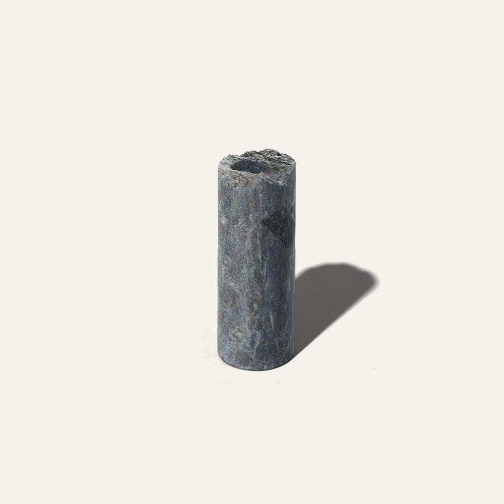 black marble cylinder vase S