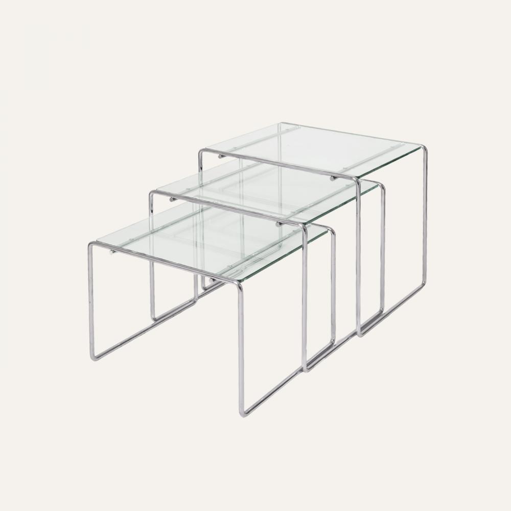 glass side table l