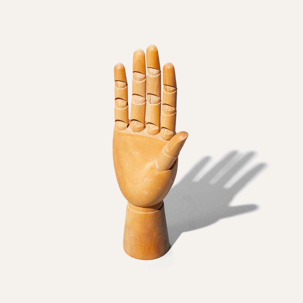 wooden hand torso