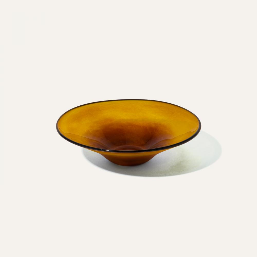 glass yellow bowl S